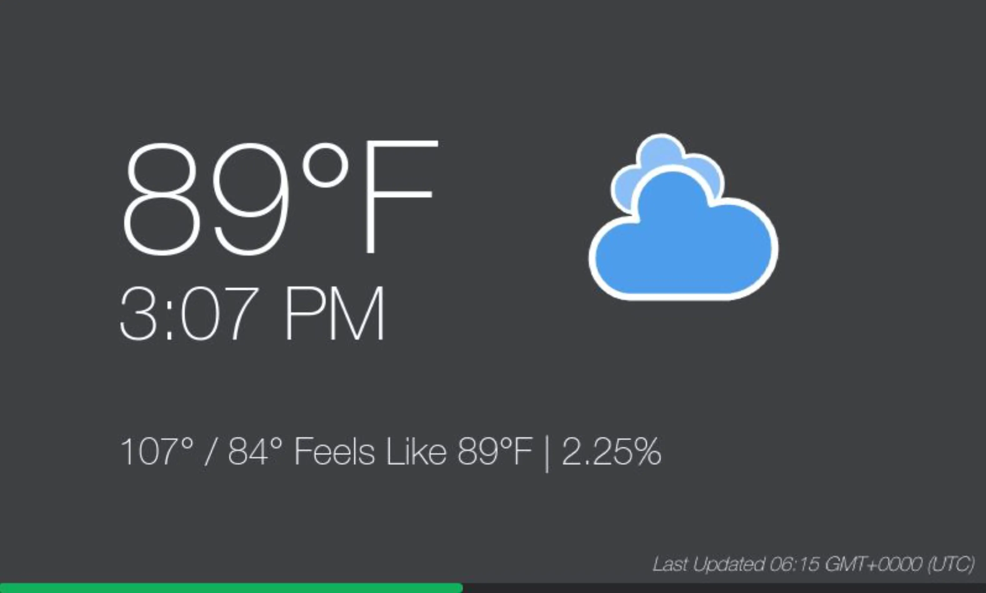 An example of the weather app